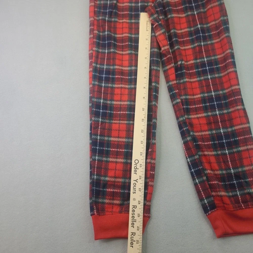 Old Navy Unisex Youth Size 8 Red Green Plaid Flannel Pocketed Pajama Pants NWT‎